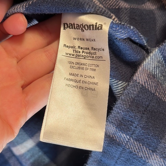 Patagonia Plaid Blouse dress M - Picture 3 of 8